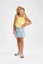 Uşaqlar üçün gündəlik bluz, sarı, pambıq, 4KE45874